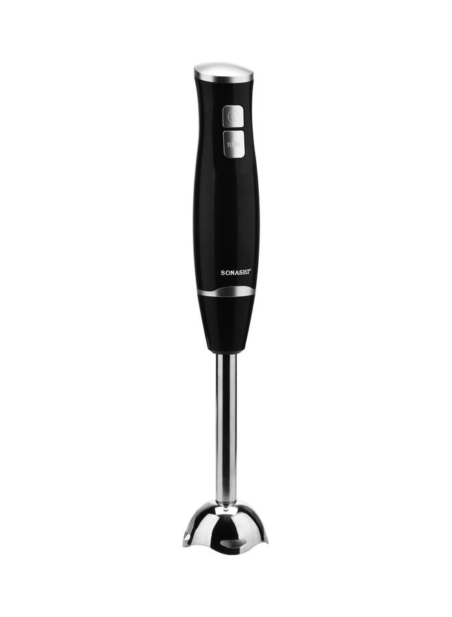 Hand Blender Stainless Steel Shaft | 2 Speed Powerful Motor with 700ml Plastic Jar and Blending Wand | Ideal for Smoothies, Shakes, Baby Food, & Fruits SHB-186J Black - v1689235350/N53420020A_2