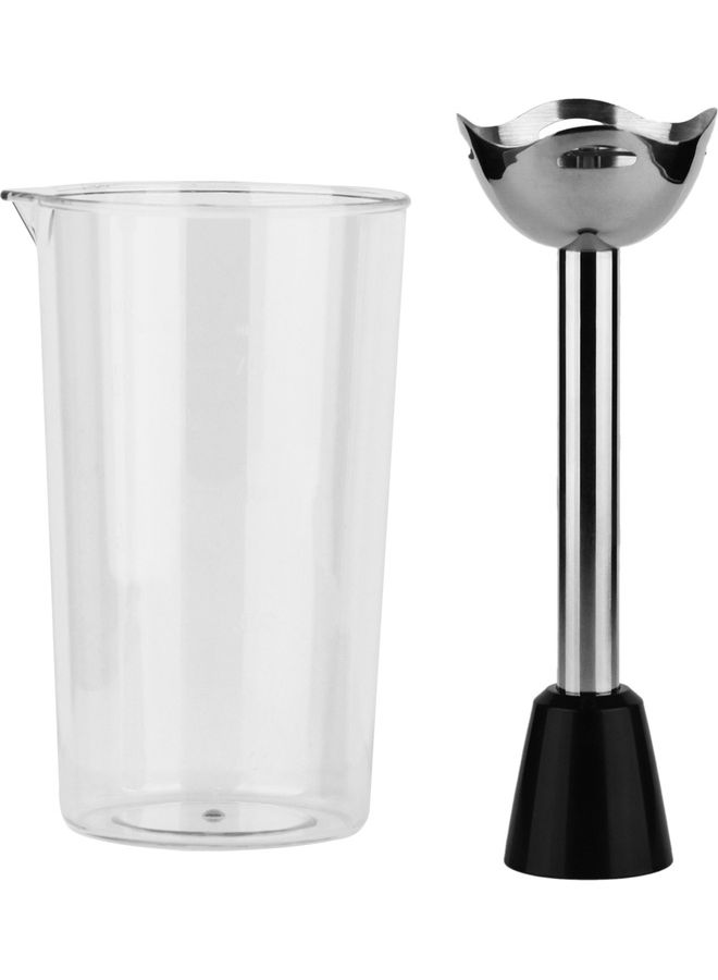 Hand Blender Stainless Steel Shaft | 2 Speed Powerful Motor with 700ml Plastic Jar and Blending Wand | Ideal for Smoothies, Shakes, Baby Food, & Fruits SHB-186J Black - v1689235350/N53420020A_9