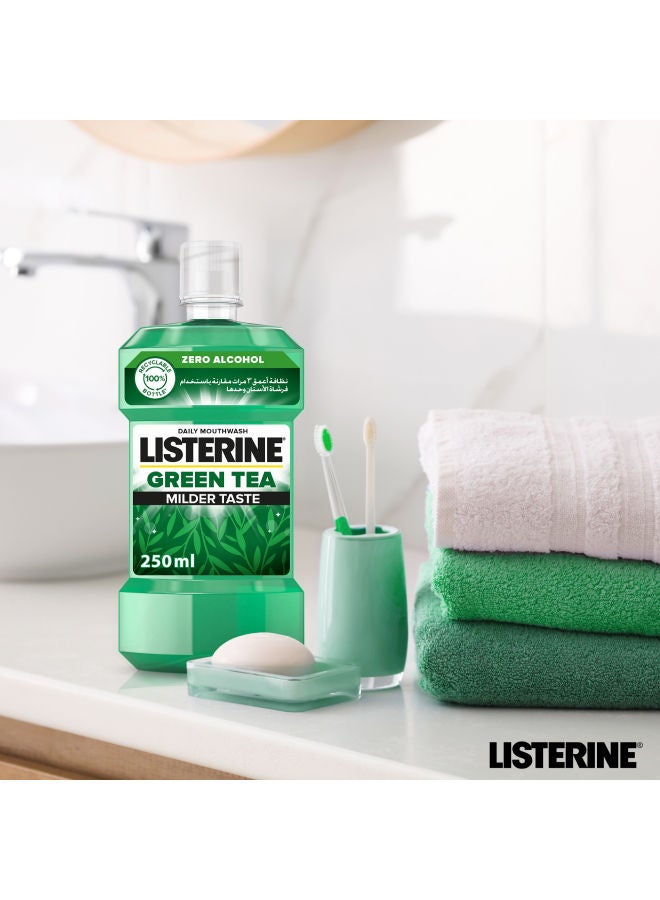 Listerine - Green Tea Daily Mouthwash With Germ Killing Oral Care Milder Taste 250ml - Image 1