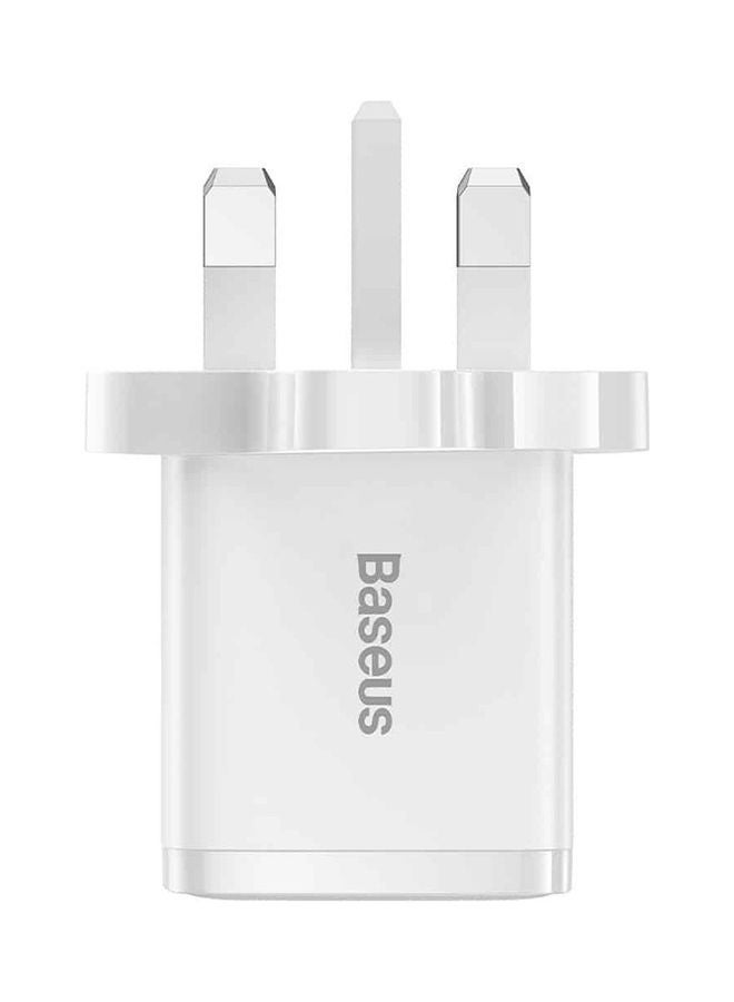 Baseus Compact Wall Charger 2U 105W White  - Image 1