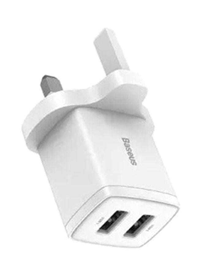 Baseus Compact Wall Charger 2U 105W White  - Image 2