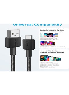 322 USB-A To Type-C Braided Cable 0.9M Black - v1689277291/N53419781A_2