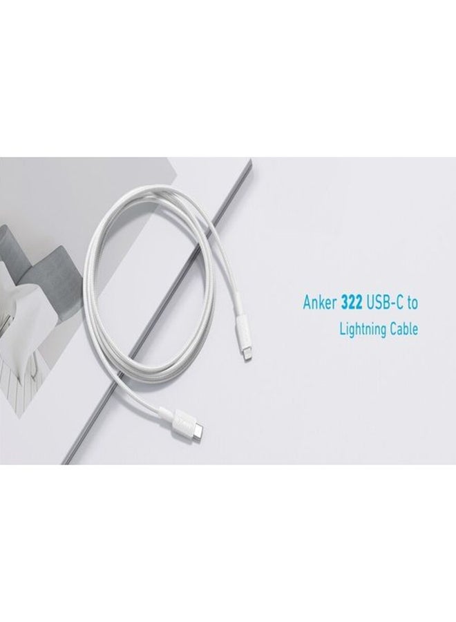 Anker - 322 Type-C To Lightning Braided Cable 1.8M White - Image 1