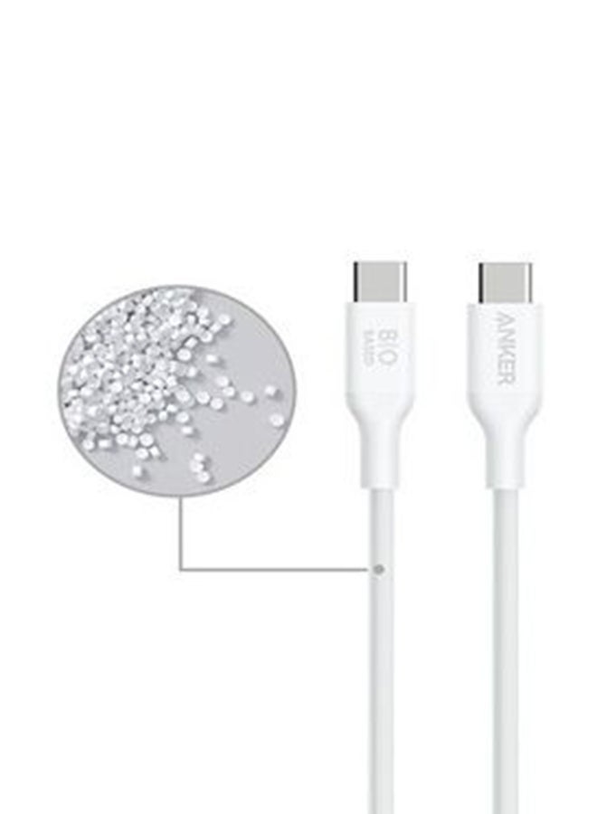 Anker - 544 Type-C To Type-C Bio-Based Cable 1.8M White - Image 1