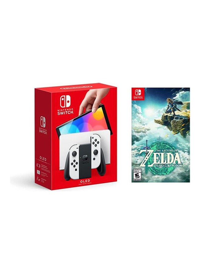 Nintendo Switch OLED Black & White with The Legend of Zelda Tears of the Kingdom - Image 1