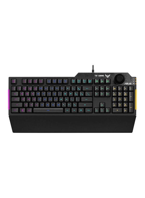 لوحة مفاتيح ASUS RA04 TUF Gaming K1 RGB مع مقبض مخصص للصوت RGB AR وEN ROG الطرفية