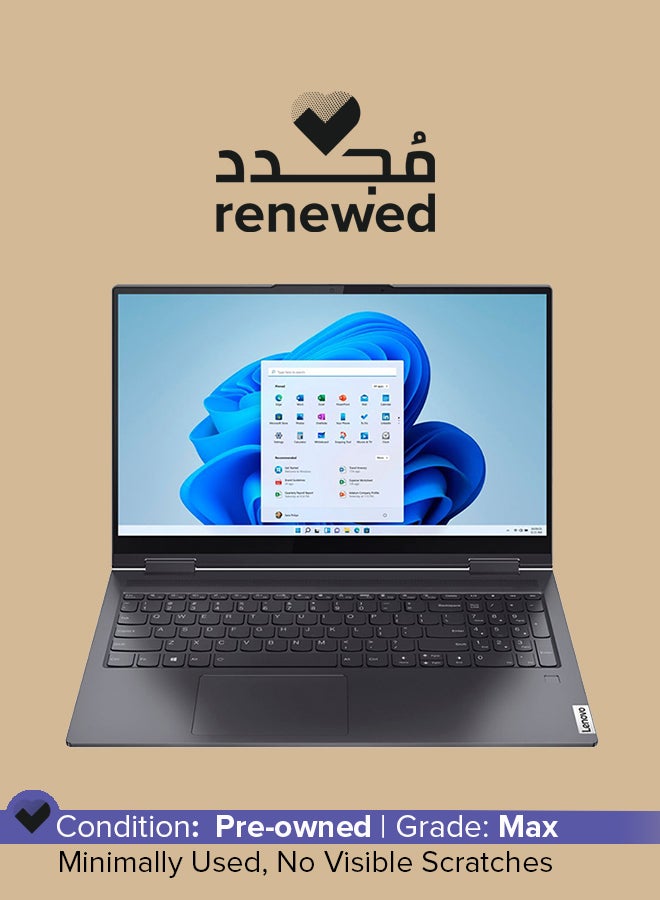 Lenovo Renewed - Yoga 7i 2-in-1 Laptop With 15.6-Inch Touch Screen Display,Intel Core i5-11TH/8GB Memory/256GB Solid State Drive english_arabic Slate Grey English/Arabic Slate Grey  - Image 1