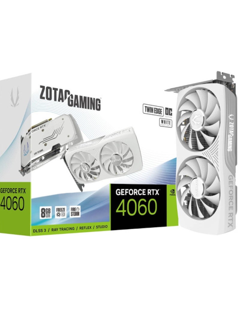 ZOTAC Gaming GeForce RTX 4060 8GB Twin Edge OC White - Image 1
