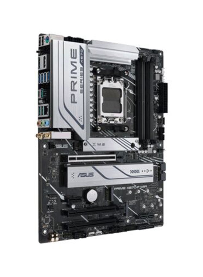 ASUS - Prime X670-P Wi-Fi ATX DDR5 Motherboard, AMD Socket AM5, X670 Chipset, 4x DIMM Max 128GB Memory, Realtek 2.5Gb Ethernet, Wi-Fi 6, Bluetooth v5.2, PCIe 4.0 x16 Slot, M.2 | 90MB1BV0-M0EAY0 Black - Image 1