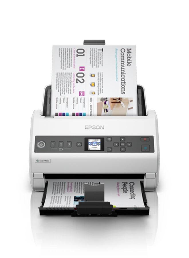 إبسون - DS-730N Network Color Document Scanner Black/White - Image 1
