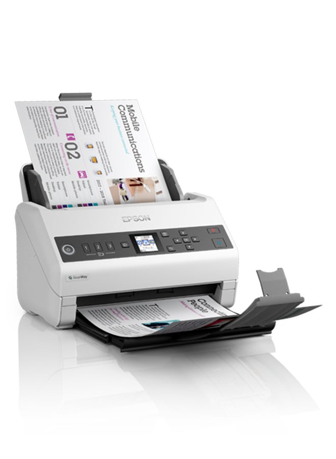 إبسون - DS-730N Network Color Document Scanner Black/White - Image 1