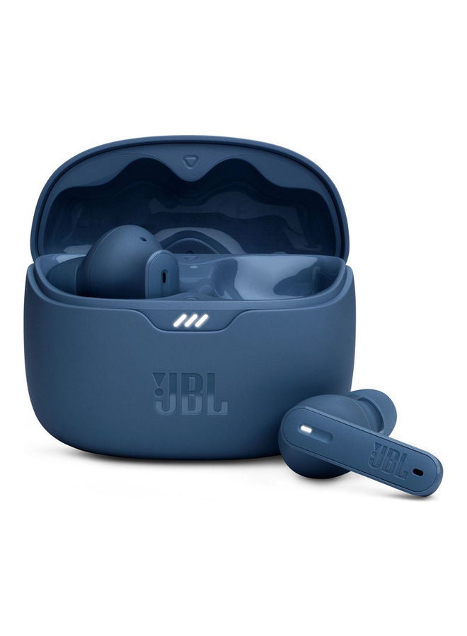 JBL - Tune Beam True Wireless Noise Cancelling Earbuds Pure Bass Sound Bluetooth 5.3 Smart Ambient 4 Mics Technology VoiceAware 48H Battery Water And Dust Resistant Blue - Image 1