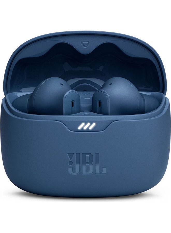 JBL - Tune Beam True Wireless Noise Cancelling Earbuds Pure Bass Sound Bluetooth 5.3 Smart Ambient 4 Mics Technology VoiceAware 48H Battery Water And Dust Resistant Blue - Image 1