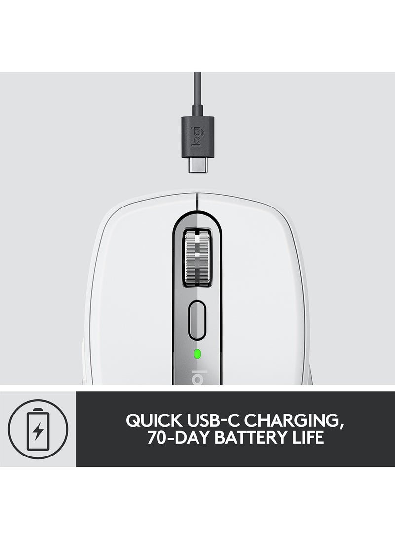 Logitech - MX Anywhere 3 Wireless Mouse, Magnetic Scrolling, Ergonomic, 4000DPI Sensor, Custom Buttons, USB-C, Bluetooth White - Image 1