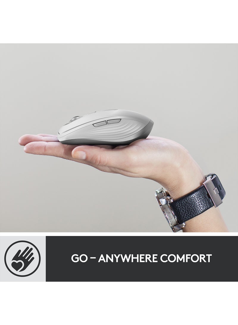 Logitech - MX Anywhere 3 Wireless Mouse, Magnetic Scrolling, Ergonomic, 4000DPI Sensor, Custom Buttons, USB-C, Bluetooth White - Image 1