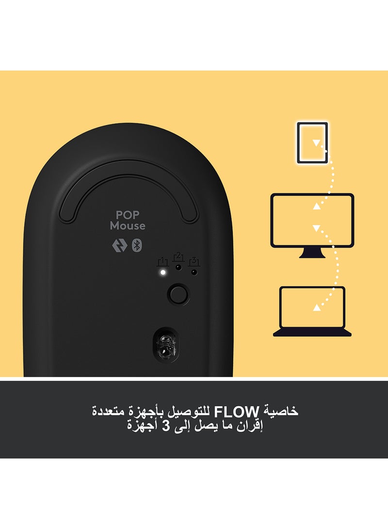Logitech - POP Mouse, Wireless Mouse With Customisable Emojis, SilentTouch Technology, Precision/Speed Scroll, Compact Design, Bluetooth, USB, Multi-Device, OS Compatible Yellow - Image 1