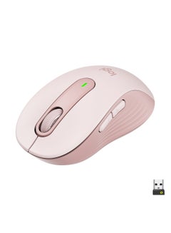 Signature M650 Wireless Mouse, For Small to Medium Sized Hands, Silent Clicks, 5 Buttons, Bluetooth, Multi-Device Compatibility, 400 DPI Nominal Value, 10m Range pink