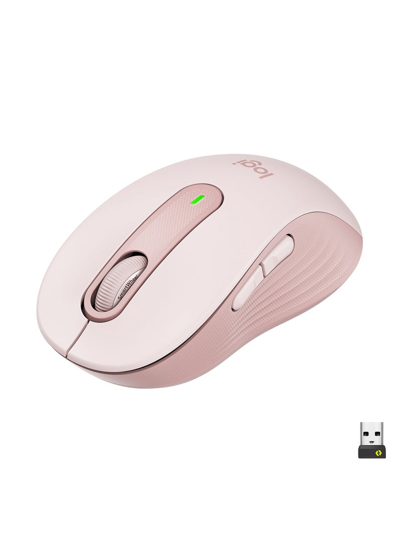 Logitech - Signature M650 Wireless Mouse, For Small to Medium Sized Hands, Silent Clicks, 5 Buttons, Bluetooth, Multi-Device Compatibility, 400 DPI Nominal Value, 10m Range pink - Image 1