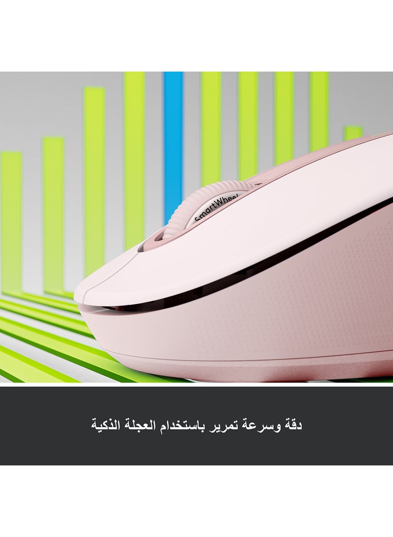 Logitech - Signature M650 Wireless Mouse, For Small to Medium Sized Hands, Silent Clicks, 5 Buttons, Bluetooth, Multi-Device Compatibility, 400 DPI Nominal Value, 10m Range pink - Image 1