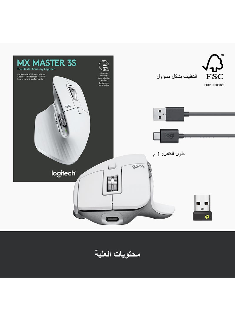 ماوس الأداء اللاسلكي MX Master 3S مع تمرير فائق السرعة باللون الرمادي الفاتح - v1689394138/N53335766A_8