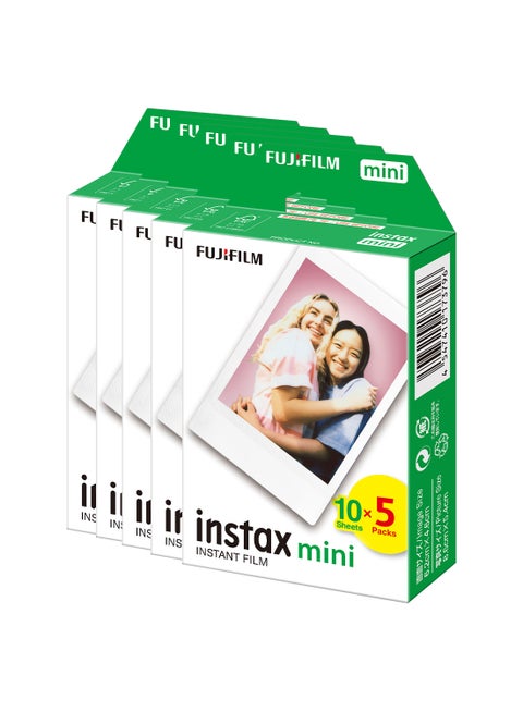 5 Pack Instax Mini Film Bundle White