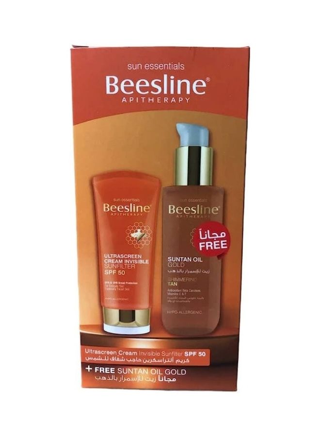 بيزلين كريم Ultrascreen + زيت تسمير البشرة مجانًا