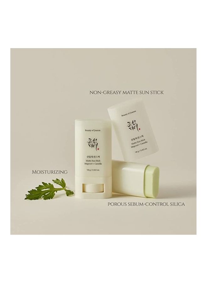 Beauty of Joseon - Matte Sun Stick : Mugwort+Camelia for face Sunscreen moisturizing with SPF 50 PA++++ Korean sunscreen skincare 18g 18grams - Image 1