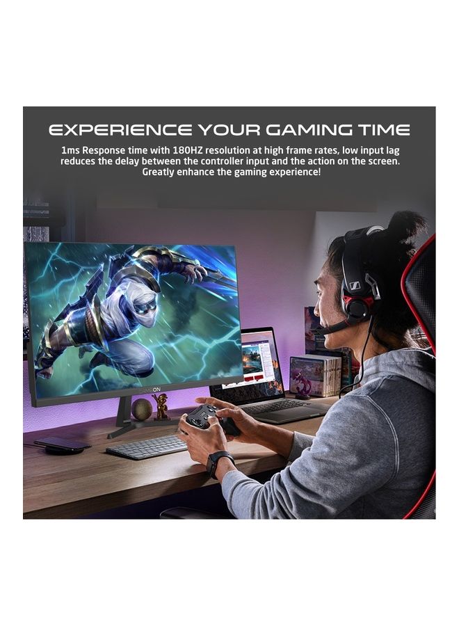 GameOn - GOPS24180IPS 24-inch FHD, 180Hz, 0.5 ms , HDMI 2.0 Gaming Monitor (Adaptive Sync and G-Sync Compatible) Fast IPS BLACK - Image 1