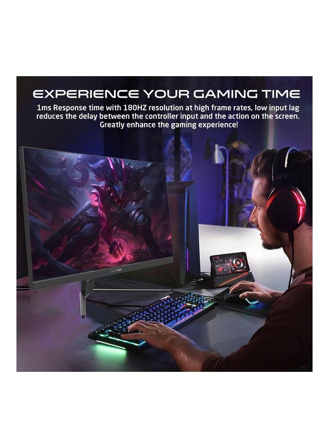 GameOn - GOPS24180IPS 24-inch FHD, 180Hz, 0.5 ms , HDMI 2.0 Gaming Monitor (Adaptive Sync and G-Sync Compatible) Fast IPS BLACK - Image 1