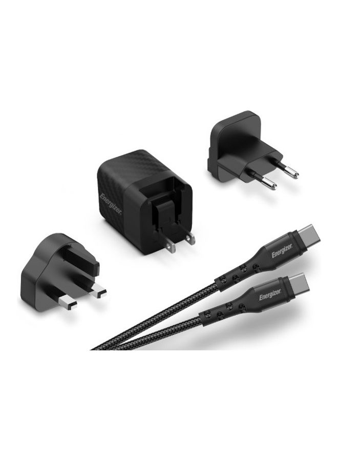 إنرجايزر شاحن حائط 38 وات PD QC 3.0 متعدد الاستخدامات + كابل USB-C/C  - Image 2