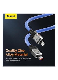 Baseus Type C To Lightning Cable (1M), 20W Power Delivery USB C iPhone Cables Type C iPhone Charger Cord Fast Charging Data Cables Zinc Alloy Connector for iPhone 14/13/ 12 Pro Max / 12/11 Pro/X/XS/XR / 8 Plus- Blue Blue  - Image 5