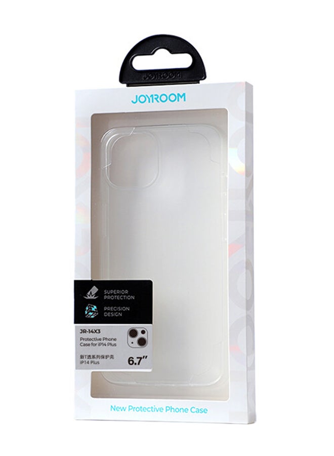JOYROOM JR-14X3 Anti-Drop Anti-scratch Ultra-thin Half Cover Soft TPU Transparent 6.7 Inches Phone Case For iPhone 14 Plus Clear  - Image 2