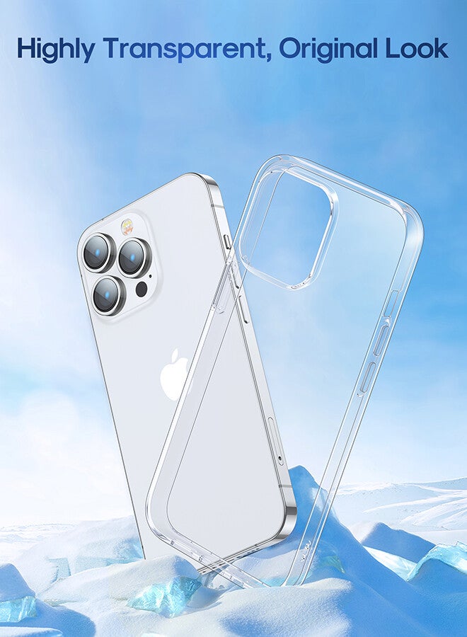JR-14X3 Anti-Drop Anti-scratch Ultra-thin Half Cover Soft TPU Transparent 6.7 Inches Phone Case For iPhone 14 Plus Clear