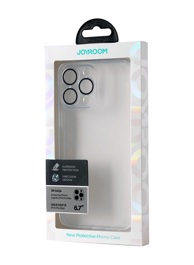 JOYROOM - JR-14Q4 TPU And Glass Case 6.7 Inches Durable Shockproof and Anti Yellowing Full Coverage Camera Unrestricted Button Access iPhone For 14 Pro Max Clear Case Clear - Image 1
