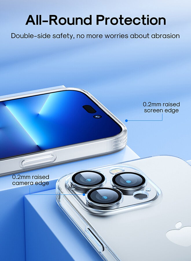 JOYROOM - JR-14Q4 TPU And Glass Case 6.7 Inches Durable Shockproof and Anti Yellowing Full Coverage Camera Unrestricted Button Access iPhone For 14 Pro Max Clear Case Clear - Image 1