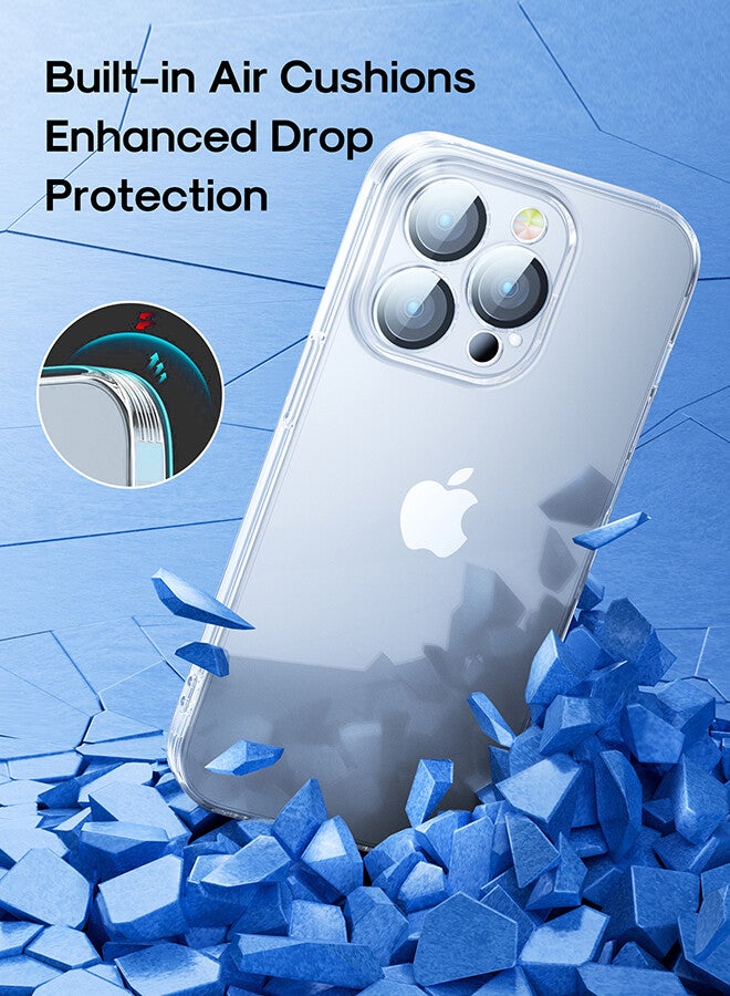 JOYROOM - JR-14Q4 TPU And Glass Case 6.7 Inches Durable Shockproof and Anti Yellowing Full Coverage Camera Unrestricted Button Access iPhone For 14 Pro Max Clear Case Clear - Image 1