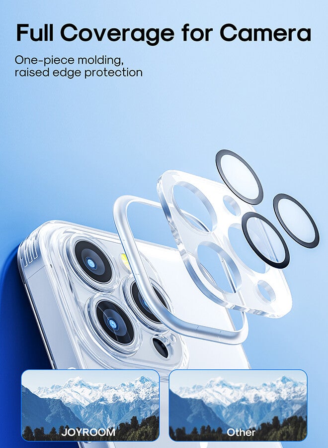 JOYROOM - JR-14Q4 TPU And Glass Case 6.7 Inches Durable Shockproof and Anti Yellowing Full Coverage Camera Unrestricted Button Access iPhone For 14 Pro Max Clear Case Clear - Image 1