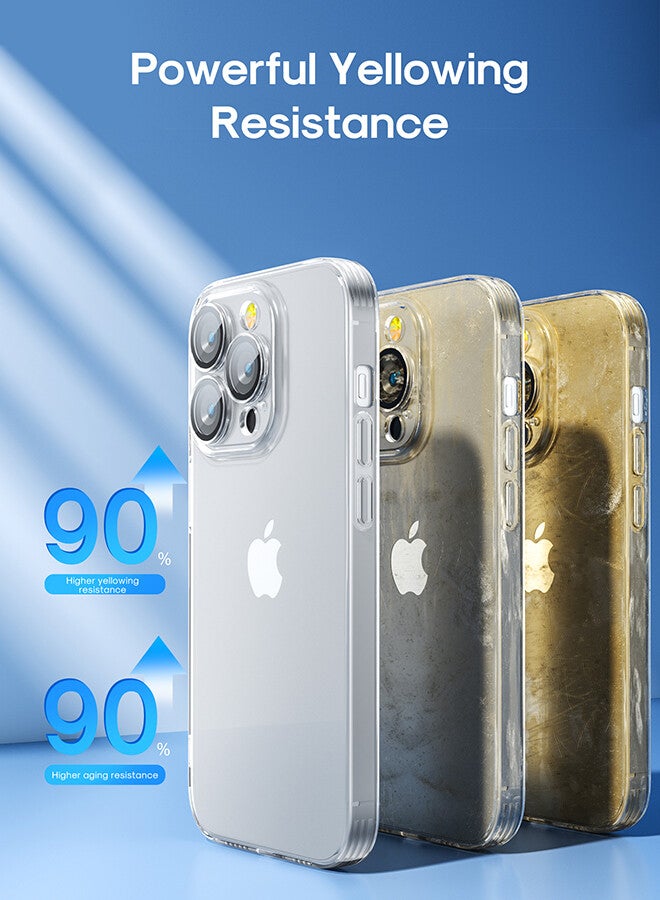 JOYROOM - JR-14Q4 TPU And Glass Case 6.7 Inches Durable Shockproof and Anti Yellowing Full Coverage Camera Unrestricted Button Access iPhone For 14 Pro Max Clear Case Clear - Image 1