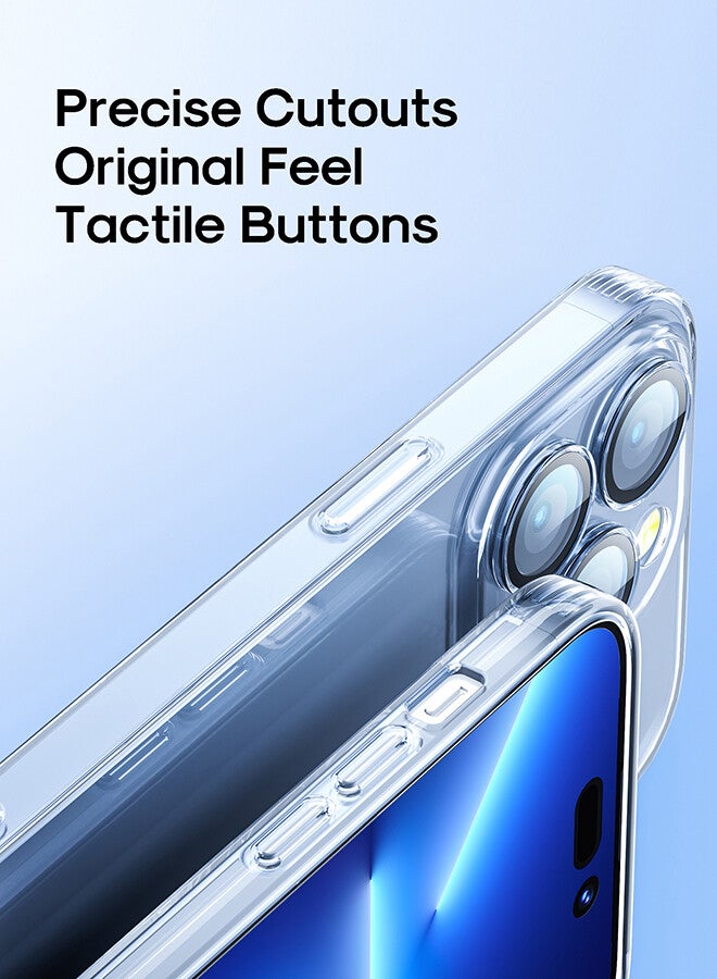 JOYROOM - JR-14Q2 TPU And Glass 6.1 Inches Durable Shockproof and Anti Yellowing Full Coverage Camera Unrestricted Button Access For iPhone 14 Pro Clear Case Clear - Image 1
