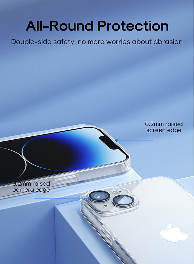 JOYROOM - JR-14Q1 TPU And Glass 6.1 Inches Durable Shockproof and Anti Yellowing Full Coverage Camera Unrestricted Button Access For iPhone 14 Clear Case Clear - Image 1