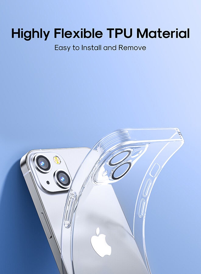 JOYROOM - JR-14Q1 TPU And Glass 6.1 Inches Durable Shockproof and Anti Yellowing Full Coverage Camera Unrestricted Button Access For iPhone 14 Clear Case Clear - Image 1