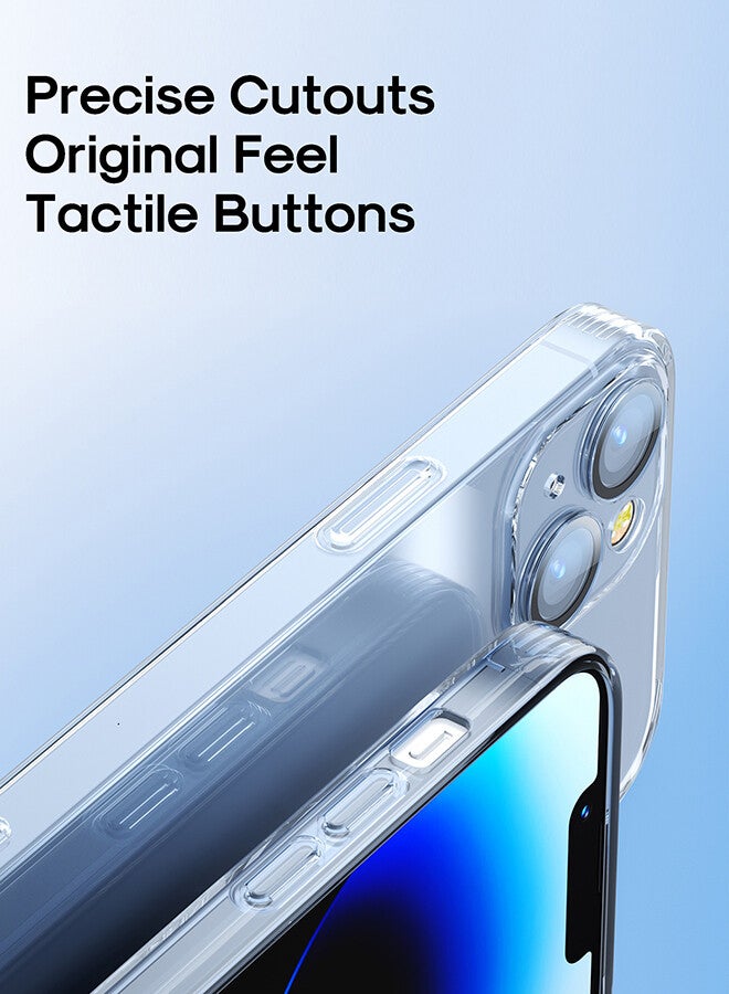 JOYROOM - JR-14Q1 TPU And Glass 6.1 Inches Durable Shockproof and Anti Yellowing Full Coverage Camera Unrestricted Button Access For iPhone 14 Clear Case Clear - Image 1
