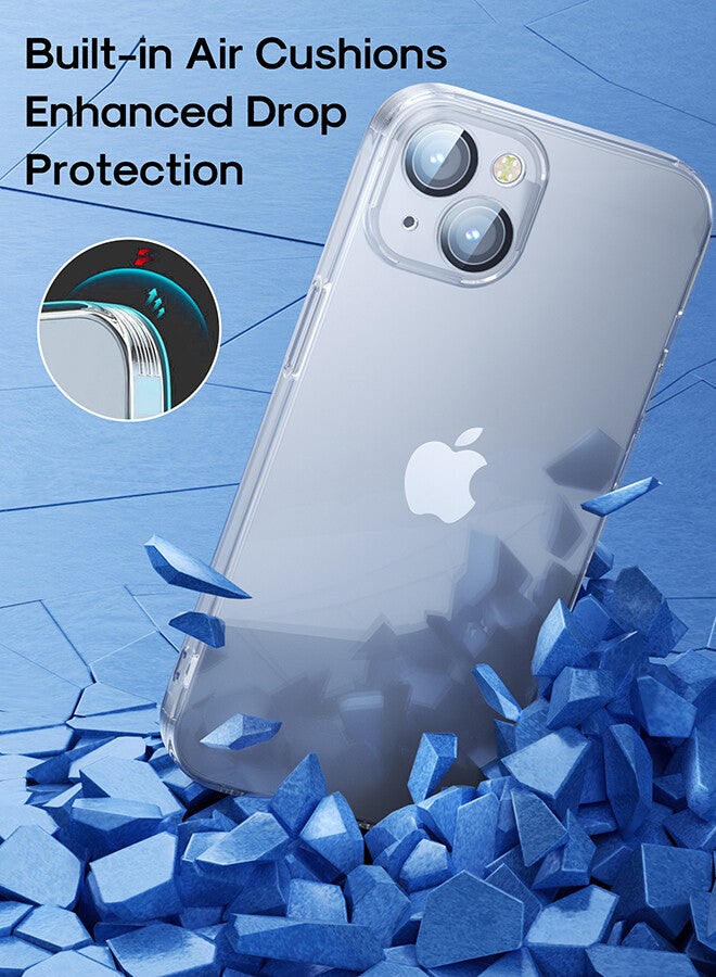 JOYROOM - JR-14Q1 TPU And Glass 6.1 Inches Durable Shockproof and Anti Yellowing Full Coverage Camera Unrestricted Button Access For iPhone 14 Clear Case Clear - Image 1