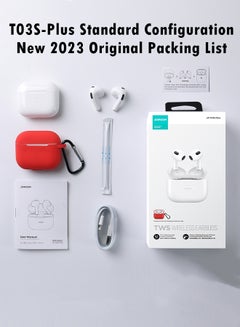JOYROOM JR-T03S Plus Bluetooth 5.1 TWS Half In-Ear Earphones With Protective Cover Standard Version White  - Image 2