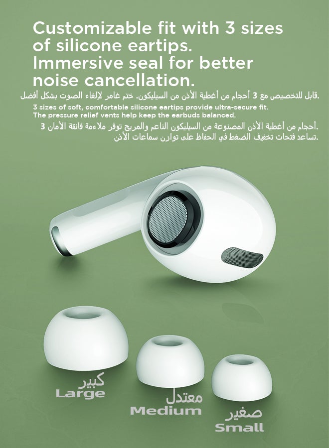 جوي روم - سماعات أذن لاسلكية JR-T03S Pro تعمل بالبلوتوث 5.2 TWS مع أطراف الأذن البديلة وحافظة واقية الإصدار القياسي لون أبيض - Image 1