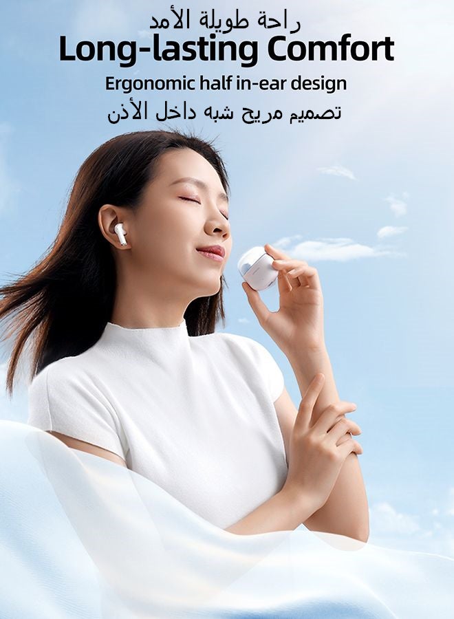 جوي روم سماعات رأس بلوتوث لاسلكية منخفضة الكمون 5.3 IPX4 مقاومة للماء شبه داخل الأذن مع علبة شحن لهواتف iPhone وHuawei وSamsung وXiaomi أسود سبج 300 mAh - Image 3