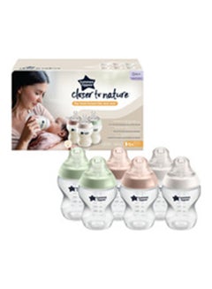 tommee tippee Pack Of 6 Closer To Nature Baby Bottle, 260 Ml, Pp, 0 Months +  - Image 2