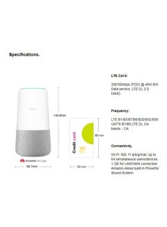 هواوي مكعب AI، 3 في 1 - مزود بتقنية Alexa، ومكبر صوت ذكي، وجهاز توجيه 4G عالي السرعة  - Image 4