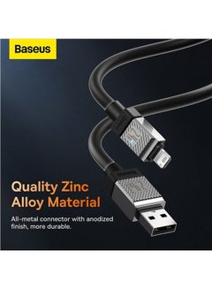 Baseus iPhone Cable 1M Fast Charging And Data Cable iPhone Charger Cable 2.4A Lightning Cord Compatible for iPhone 14/14 Pro/14 Plus/14 Pro Max, iPhone 13 Pro 12 Pro Max 11 XS 7 Plus 6S iPad Pro Black  - Image 5