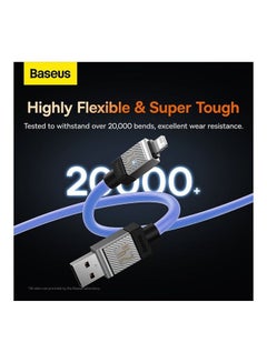 Baseus iPhone Cable 1M Fast Charging And Data Cable iPhone Charger Cable 2.4A Lightning Cord Compatible for iPhone 14/14 Pro/14 Plus/14 Pro Max, iPhone 13 Pro 12 Pro Max 11 XS 7 Plus 6S iPad Pro Blue  - Image 4